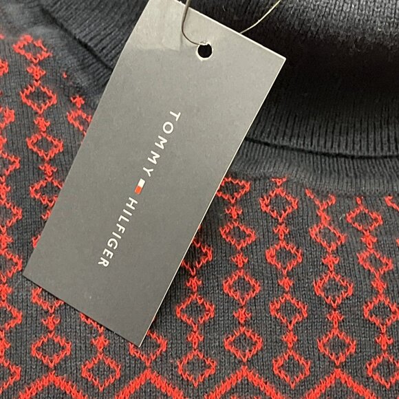 Tommy Hilfiger Sweater Womens‎ L Blue Reindeer Turtleneck Pullover Holiday Cabin - Picture 6 of 11